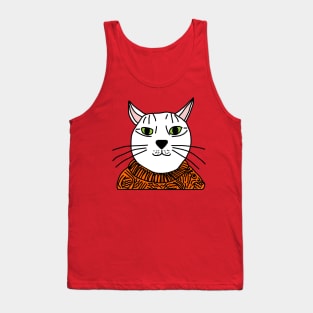 Animals Portrait of Orange Sweater Cat Tank Top